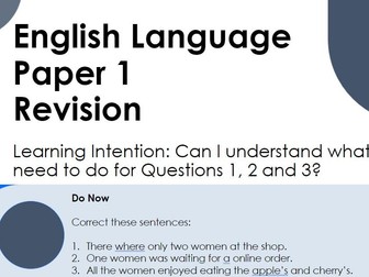 AQA English Language Paper 1 Revision Lessons