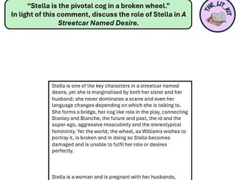 The Role of Stella example essay for annotation - Streetcar