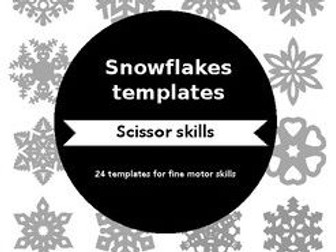 Snowflake Templates for Fine Motor Practice