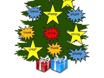 Phase 4 Christmas Tree Reading and Spelling Game