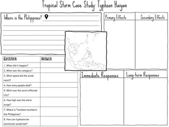 Typhoon Haiyan Worksheet