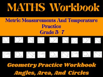 Geometry Practice Workbook: Angles, Area, and Circles
