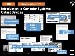 Output Devices - Computer Science / ICT GCSE - Full lesson | Teaching ...