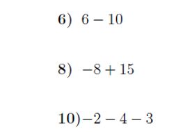 Adding and subtracting positive and negative numbers worksheet no 6 (with solutions)
