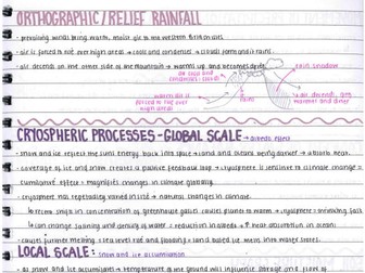 A level AQA Geography full W+C notes