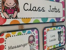 class jobs hanging chart rainbow pop by monsterteachingideas