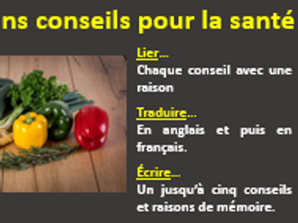 Healthy living - advice and reasons (French)