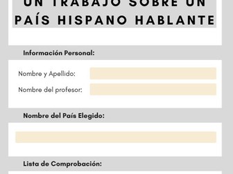 Spanish Speaking Country/Culture Project