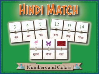 Hindi Match – Numbers and Colors