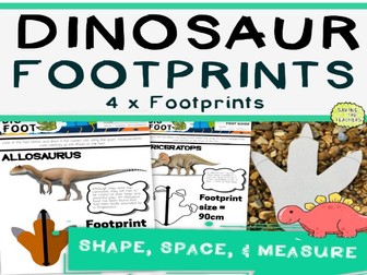 Dinosaur Footprints Math Investigation: Shape, Space, and Measure - Outdoor Maths