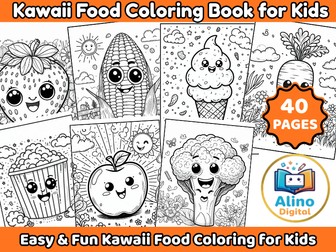 Kawaii Food Coloring Book for Kids
