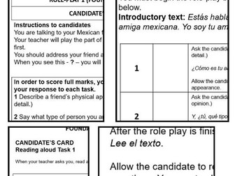 New spec AQA Spanish speaking papers