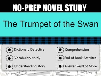 The Trumpet of the Swan Novel Study-Complete Novel Study.