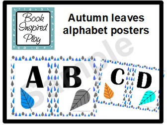Autumn leaves alphabet