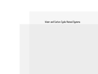 AQA Alevel Geography: Water and Carbon Cycle - Natural Systems Summary Notes and Question Bank