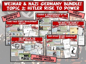 GCSE Weimar & Nazi Germany Bundle - Topic 2: Hitler Rise to Power