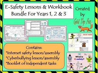 Internet Safety Workbook and Lessons Bundle (Years 1, 2 and 3)