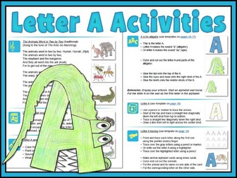 Letter A: activities to create and explore