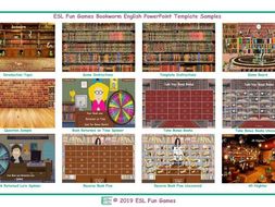 Bookworm English PowerPoint Game Template-An Original by ESL Fun Games