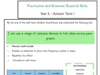 Punctuation and Grammar Essential Skills - Year 6