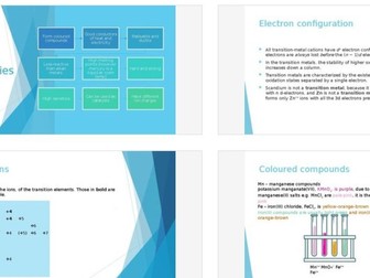 Transition metals, corrosion and alloys (chemistry) - editable PowerPoint