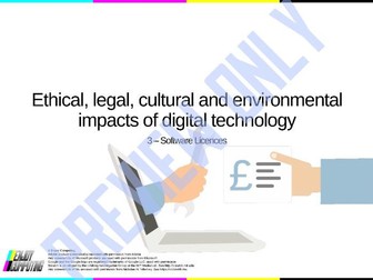 Impacts of Digital Technology - Lesson 3 - Software Licences