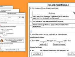 Changing verbs to past tense worksheets image