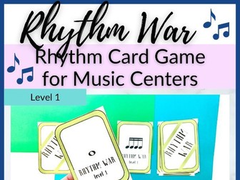 Rhythm War Music Card Game for Primary Music Centers Level 1