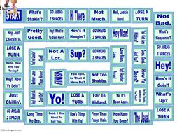 Greetings and Responses Animated Board Game