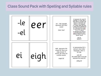 CLASS PHONIC SOUND PACK INC SPELLING RULES