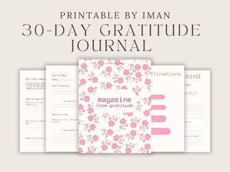 GRATITUDE JOURNAL – 30 DAY MINDFULNESS TOOL