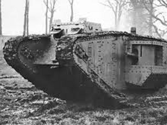 World War One technology, tanks worksheet