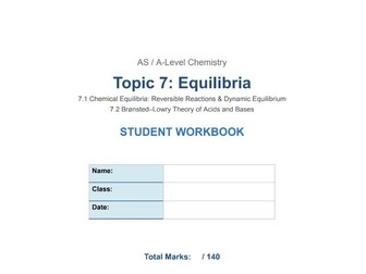 CAIE AS Chemistry Topic 7 Equilibria Student Workbook 2025-2027 Syllabus