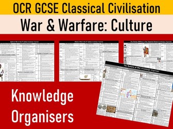 War & Warfare: Culture Knowledge Organiser Bundle - GCSE Classical Civilisation