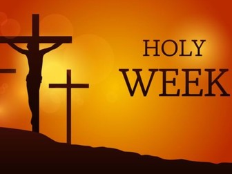 Holy week story - PowerPoint + Pictures + comprehension + vocabulary