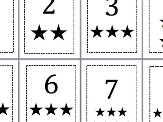 Black and White 1-10 Number Cards