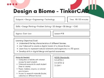 Design a Biome in TinkerCAD
