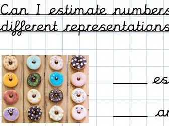Estimating numbers using different representations, including number lines