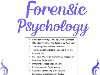 A-Level Psychology Forensics Notes