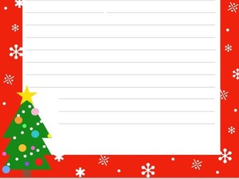 Santa Letter Paper Blank Red or Grey