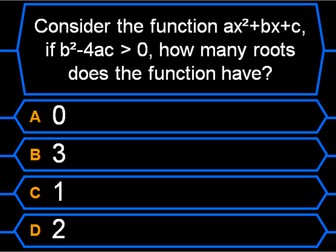 Who Wants to be a Millionaire - Edexcel A Level Maths 1