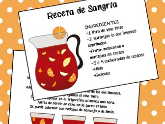 Receta de Sangría, Feria de abril, San Isidro, bebida típica española. Sangria recipe.