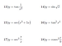 derivatives of trig functions worksheet with solutions pdf