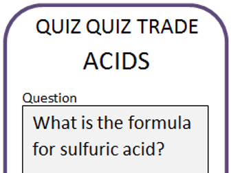 Quiz Quiz Trade - Acid Reactions
