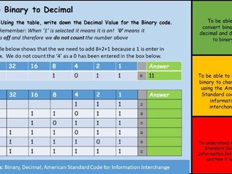 Binary - ASCII and Binary to Decimal