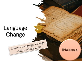 Language Change A Level Unit