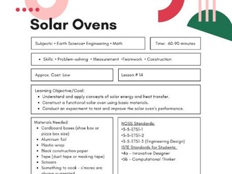 Making Solar Ovens Lesson Plan
