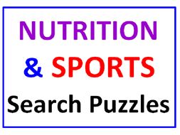 Nutrition Word Search PLUS Sports Word Search (2 Puzzles)