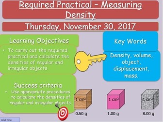 GCSE AQA P3 Required practical - calculating density power point