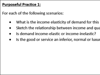 Income Elasticity of Demand (YED)